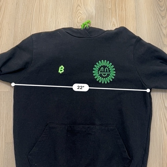 CASH BY CASH APP “Whitepaper” Hoodie Black Green Embroidered Hip Hop medium - Picture 7 of 8